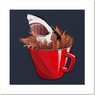 Coffee Shark Posters and Art